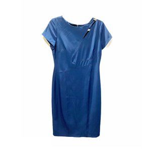 Adrianna Papell | Navy Sheath Dress Cutout | 10